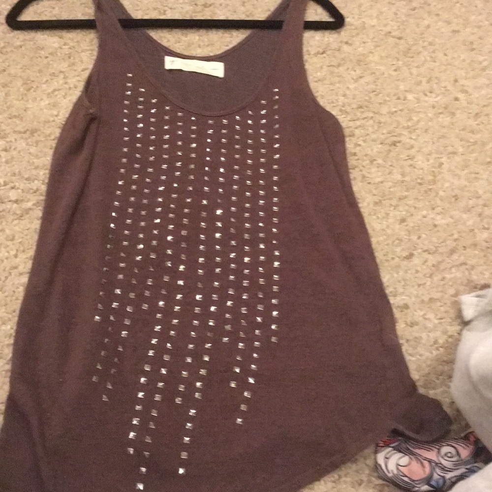 Graham & Spencer Brown Studded Top